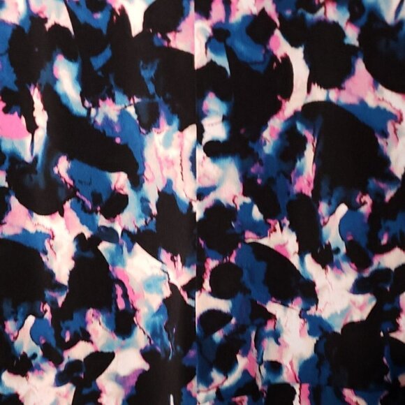 Rachel Rachel Roy Womens Black Watercolor Stretchy Open Shoulder Top Medium - Picture 3 of 6